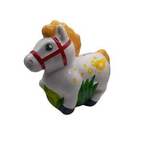 VTG  Wells Fargo Ceramic Horse Piggy Bank (Missing Plug) Financial Advertising